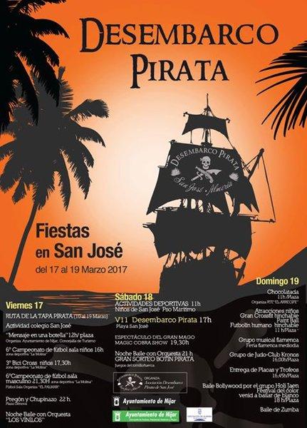 Cartel desembarco pirata