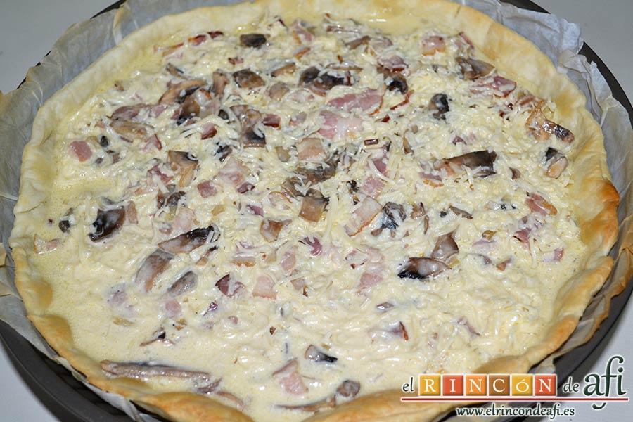 Quiche Lorraine, procurar que quede la mezcla uniforme