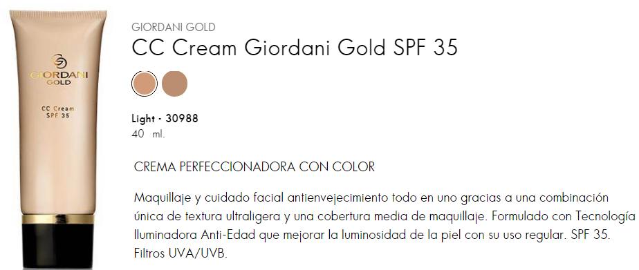CC Cream Giordani Gold SPF 35