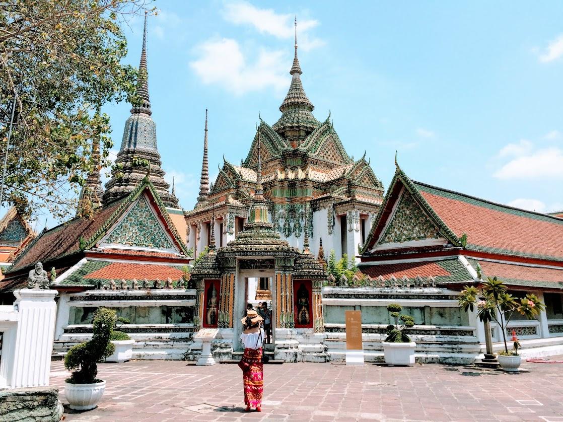 Wat Pho en Bangkok. Templo budista. Tailandia. Turismo. Detalles de Tailandia. 