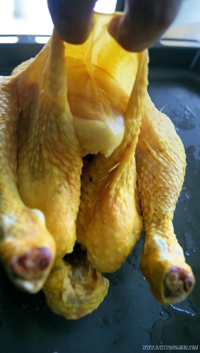 Pollo en salmuera asado