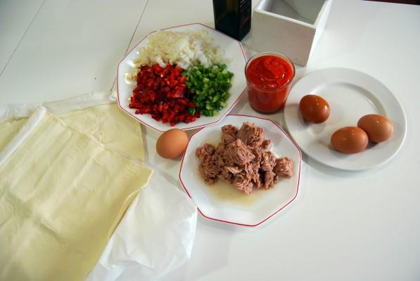 empanada-de-atún-con-hojaldre ingredientes