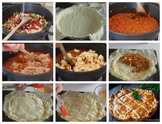 empanada-de-atún-con-hojaldre elaboración