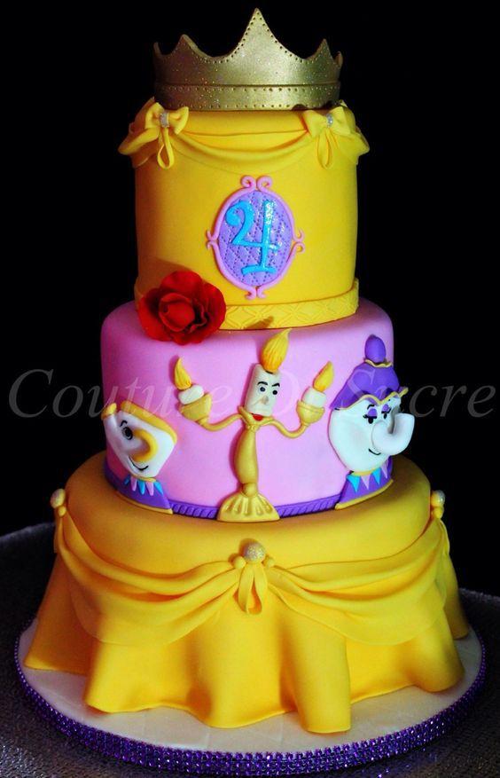 la bella y la bestia tortas de cumpleaños