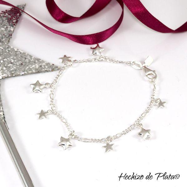 Pulsera personalizada con estrellas de Hechizo de Plata Joyería