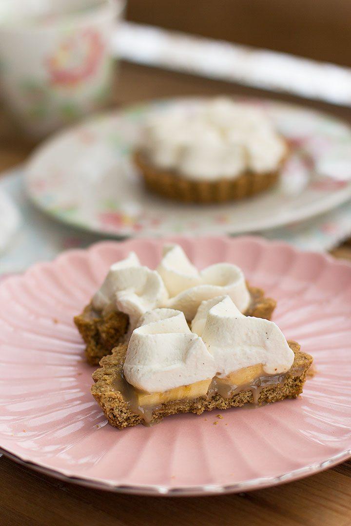 Tarta de plátano y toffe