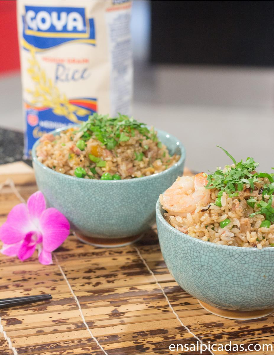 Receta de Arroz Chino Latino, al gusto criollo.
