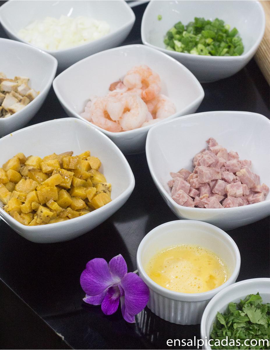Receta de arroz chino latino.