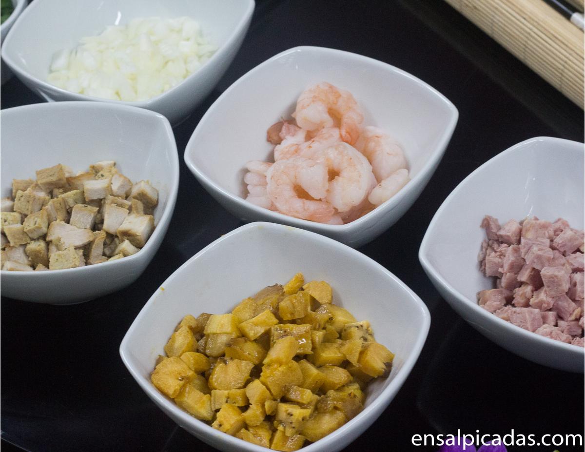 Receta de Arroz Chino Latino.