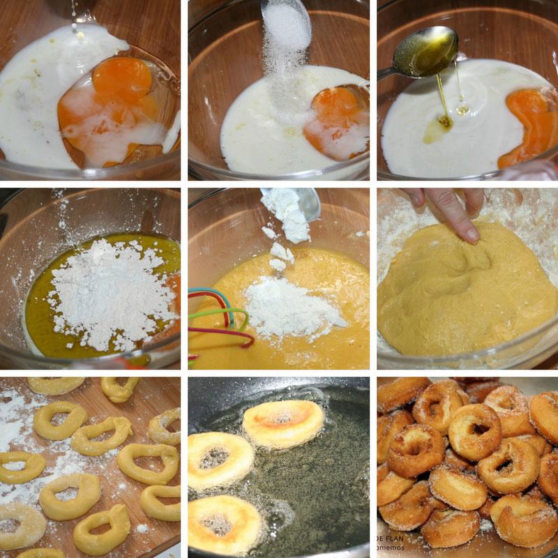 receta roscos de flan