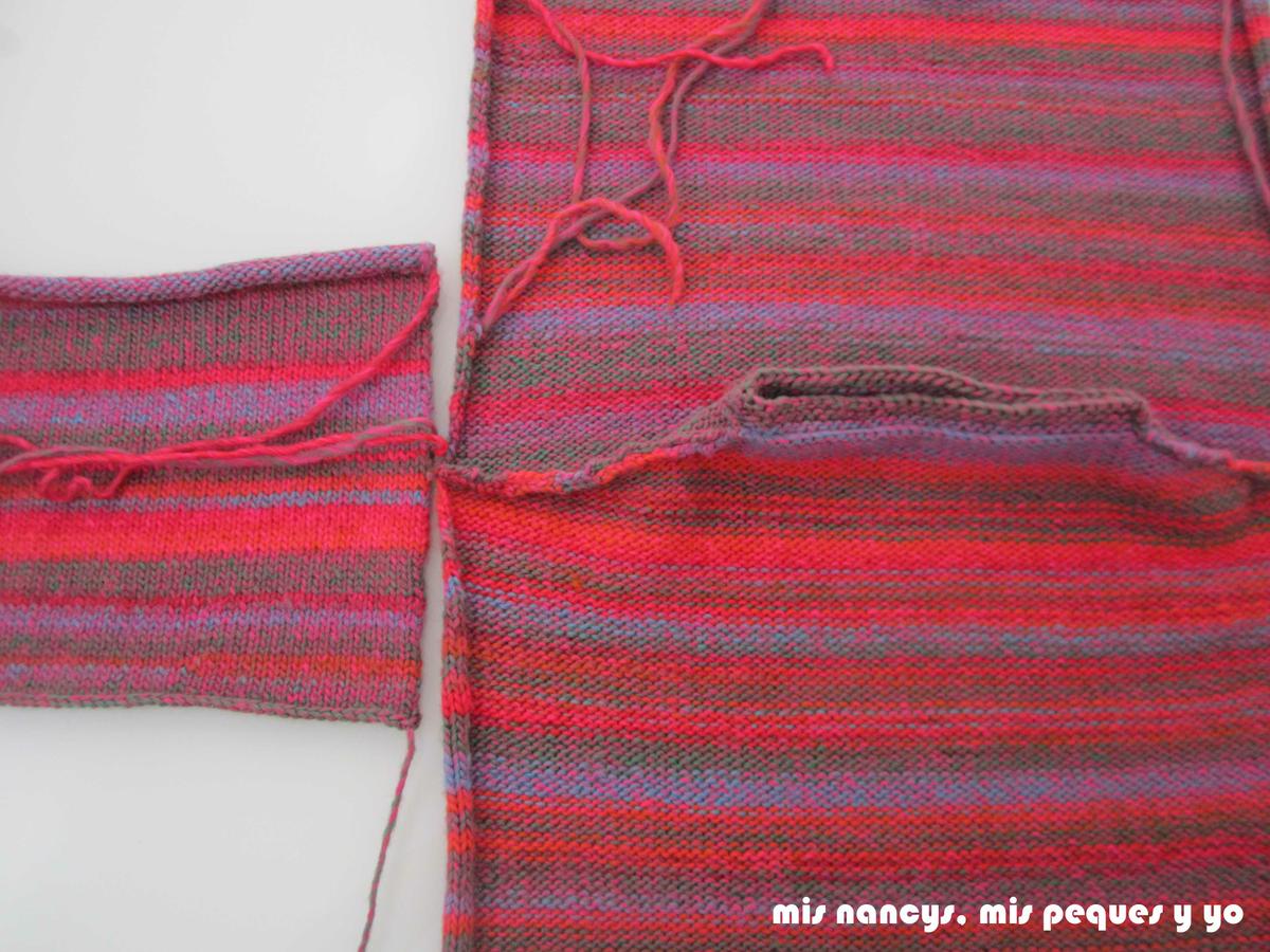 mis nancys, mis peques y yo, Tutorial DIY como coser un jersey de lana, colocar manga