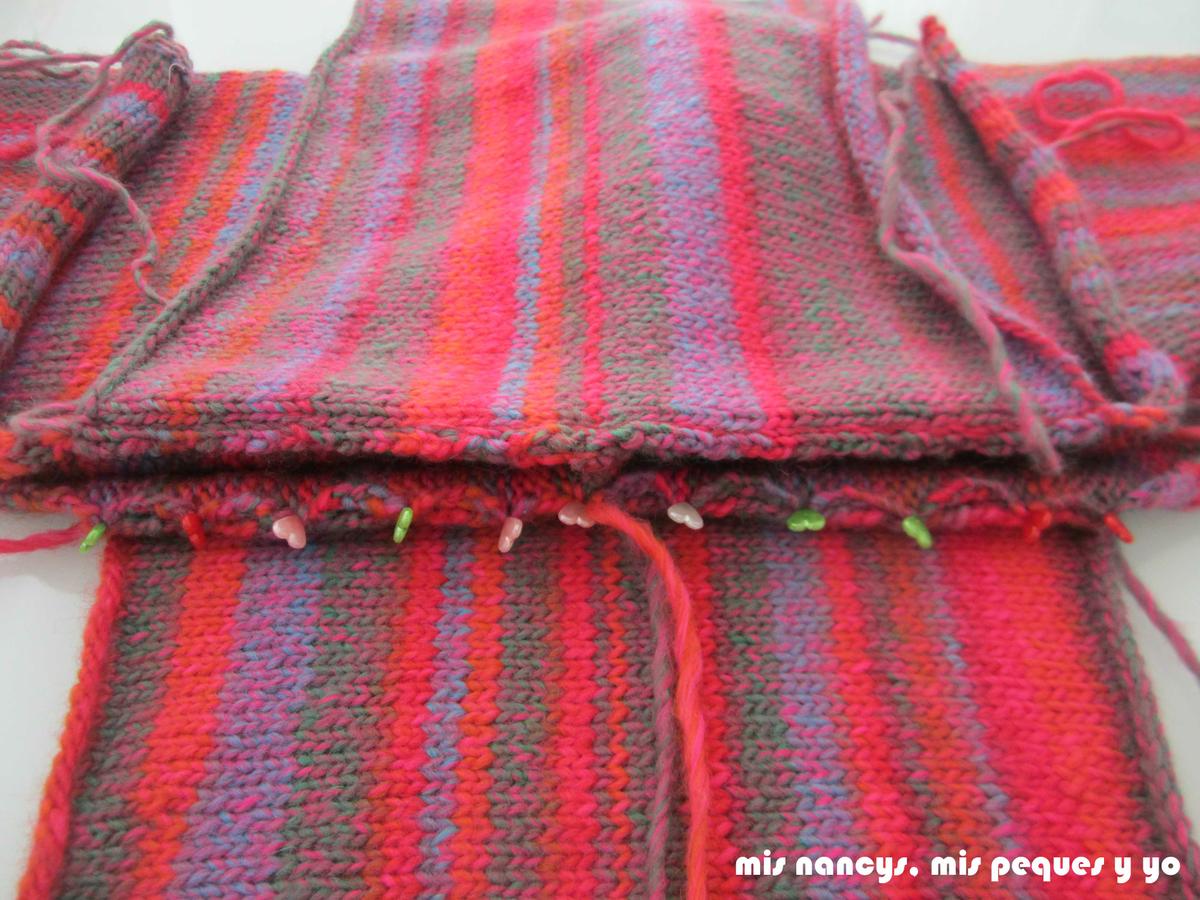 mis nancys, mis peques y yo, Tutorial DIY como coser un jersey de lana, colocar y coser la otra manga
