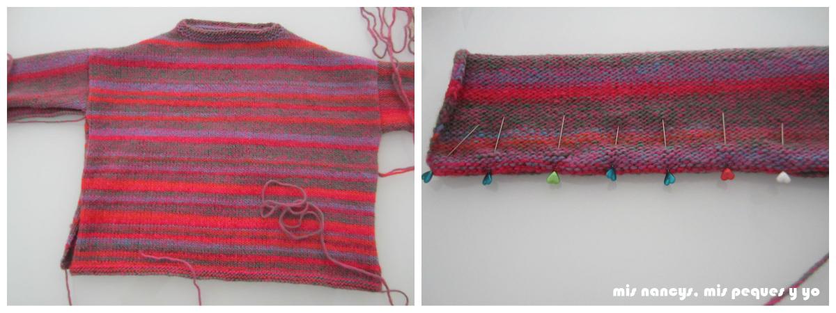 mis nancys, mis peques y yo, Tutorial DIY como coser un jersey de lana, coser el bajo de la manga