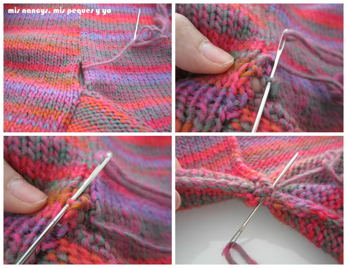 mis nancys, mis peques y yo, Tutorial DIY como coser un jersey de lana, rematar costura por el revés