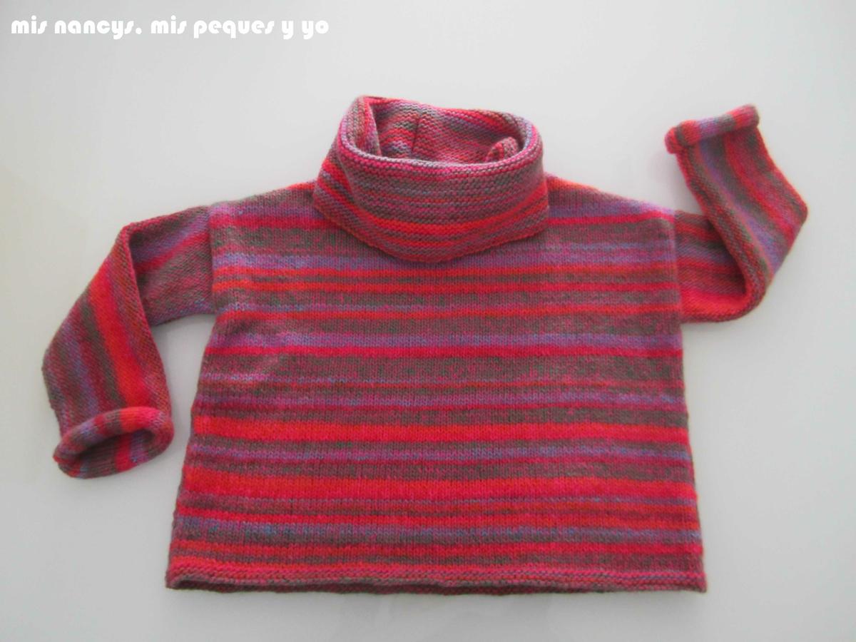 mis nancys, mis peques y yo, Tutorial DIY como coser un jersey de lana, jersey terminado con bufanda