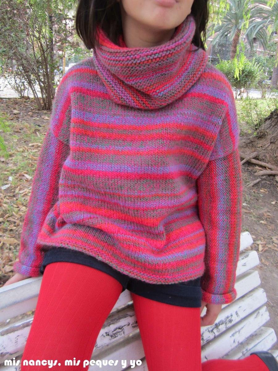 mis nancys, mis peques y yo, Tutorial DIY como coser un jersey de lana, jersey de lana terminado Katia