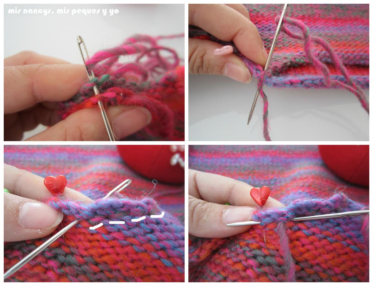 mis nancys, mis peques y yo, Tutorial DIY como coser un jersey de lana, coser hombros con pespunte