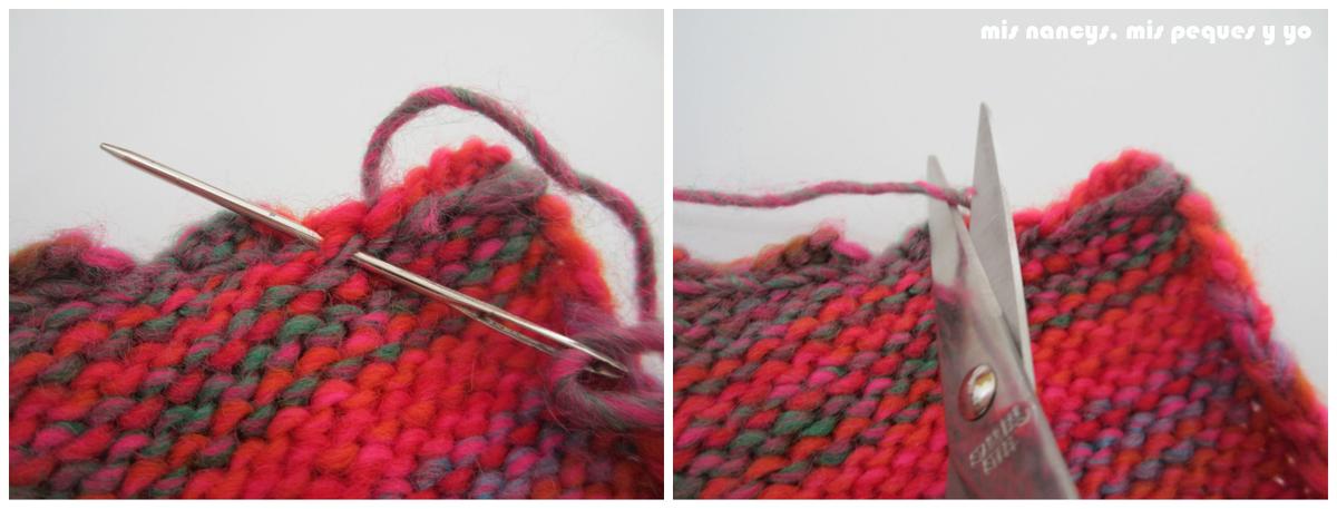 mis nancys, mis peques y yo, Tutorial DIY como coser un jersey de lana, rematar hilos