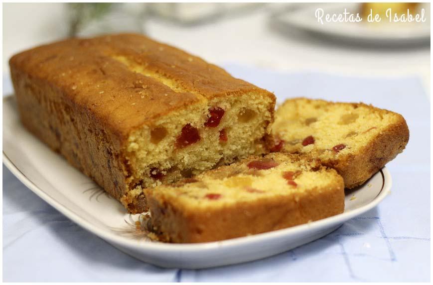 Plum cake de frutas confitadas muy fácil