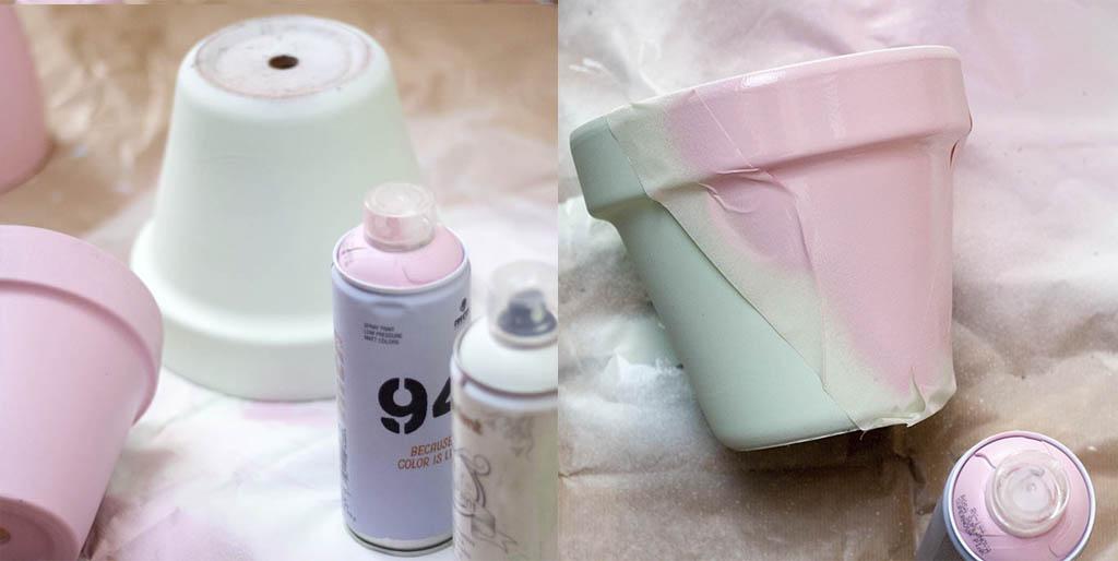 paso a paso para decorar macetas