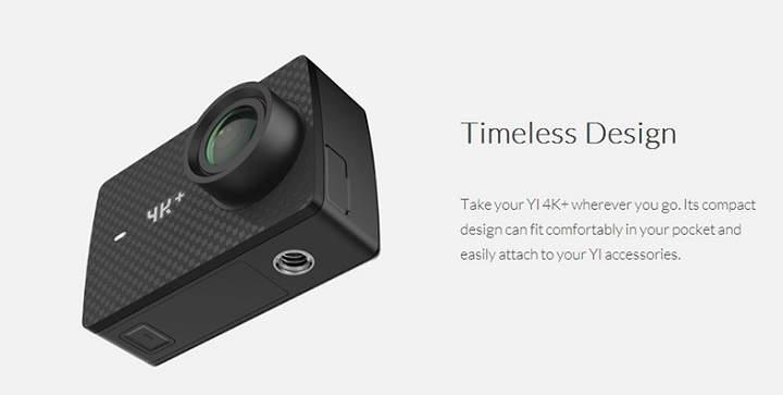 YI 4K+ en análisis reseña review repaso de especificaciones técnicas y detalles resolución 4K a 30fps sumergible hasta 40 metros debajo del agua comparación con YI 4K y cupón de descuento