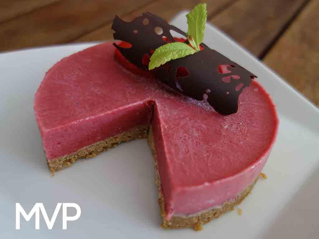 receta pastel fresa vegano