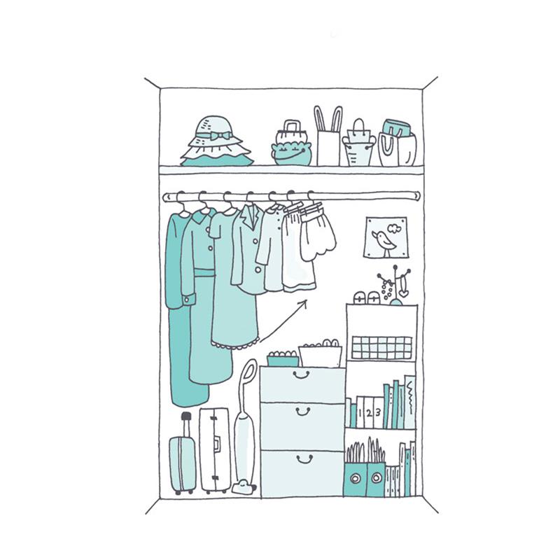 armario ordenado konmari