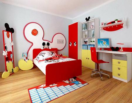 Decorar habitación de niños con temática de Mickey Mouse
