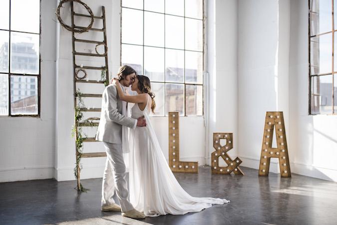 Minimalist Organic Industrial Elopement