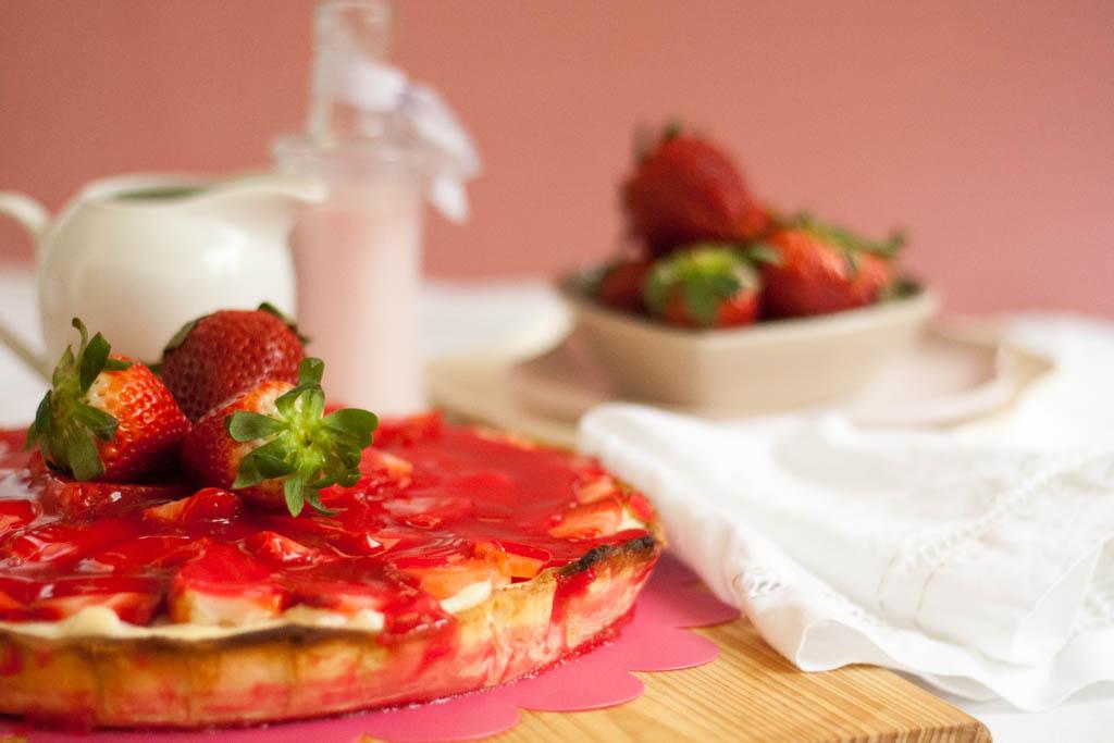 fresas en tarta