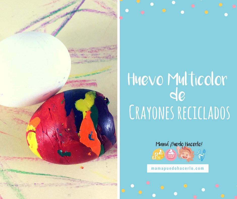 Huevo Multicolor de Crayones Reciclados