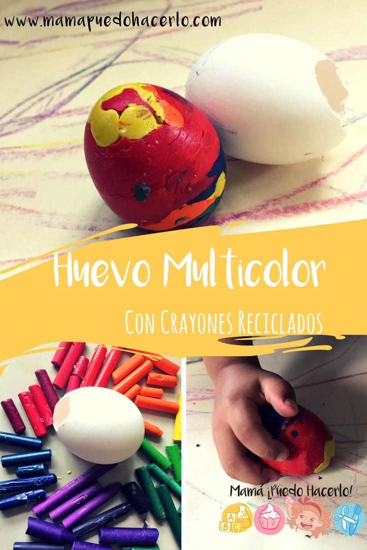 Huevo Multicolor con Crayones Reciclados