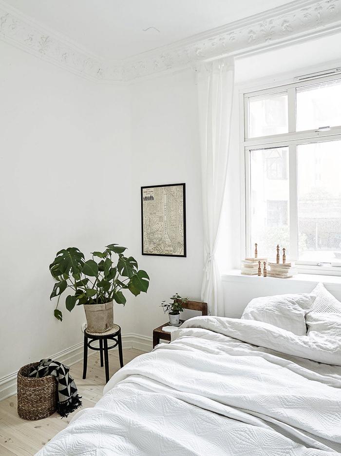 Redecorar dormitorio nórdico con plantas