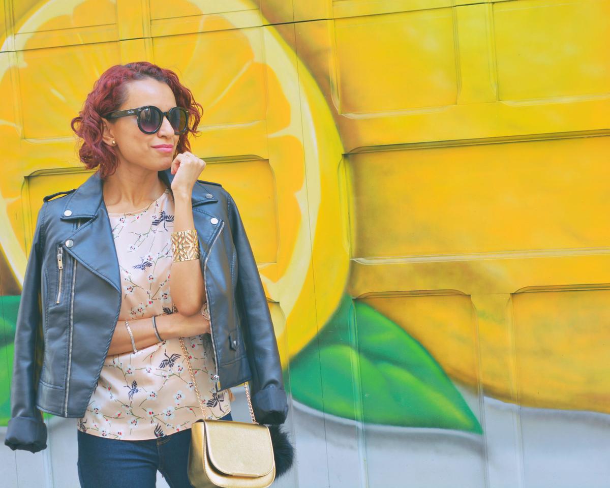 Look casual con biker