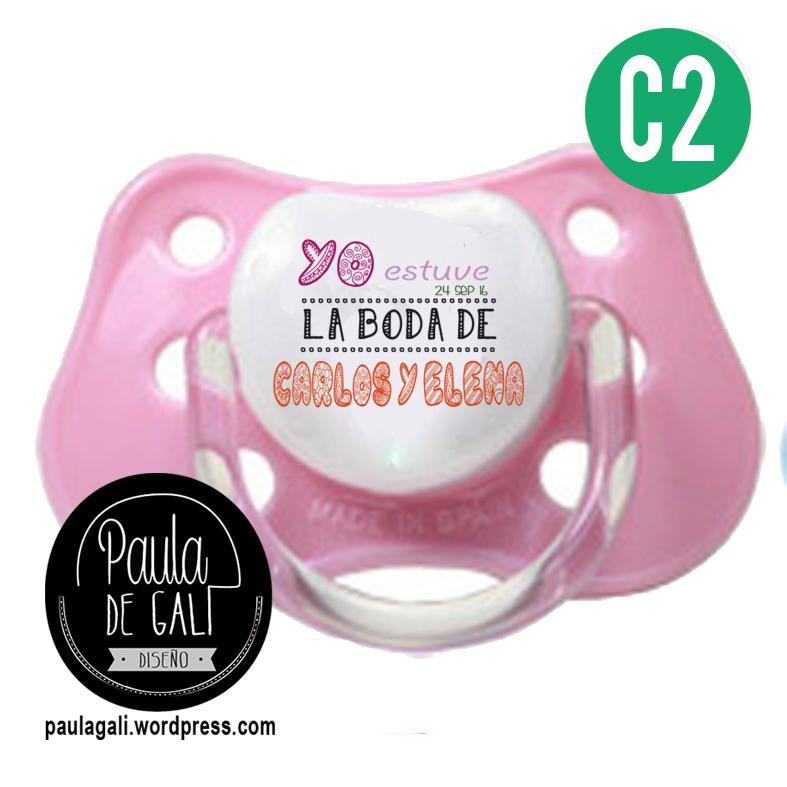 chupete personalizado boda color original