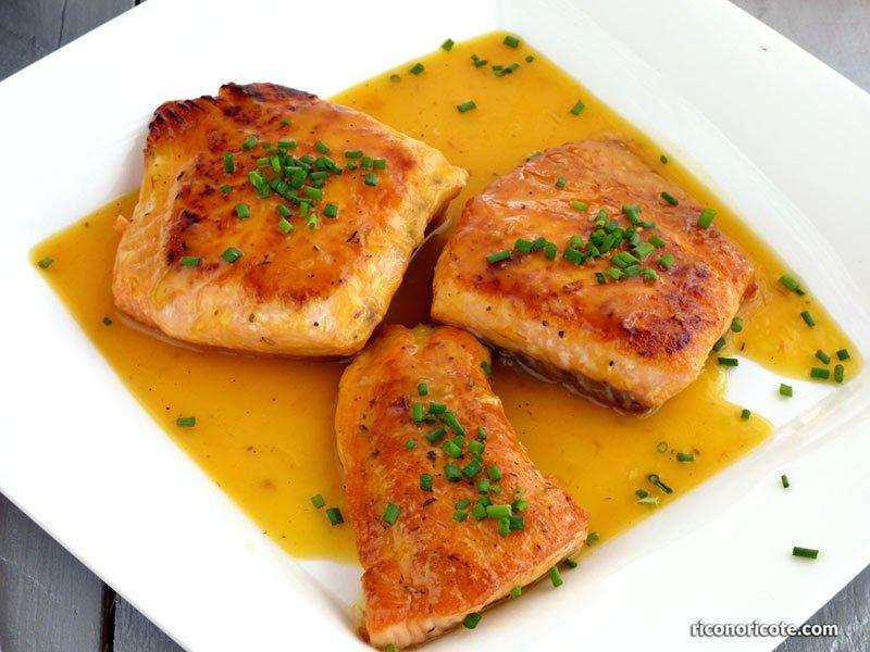 Salmón a la naranja
