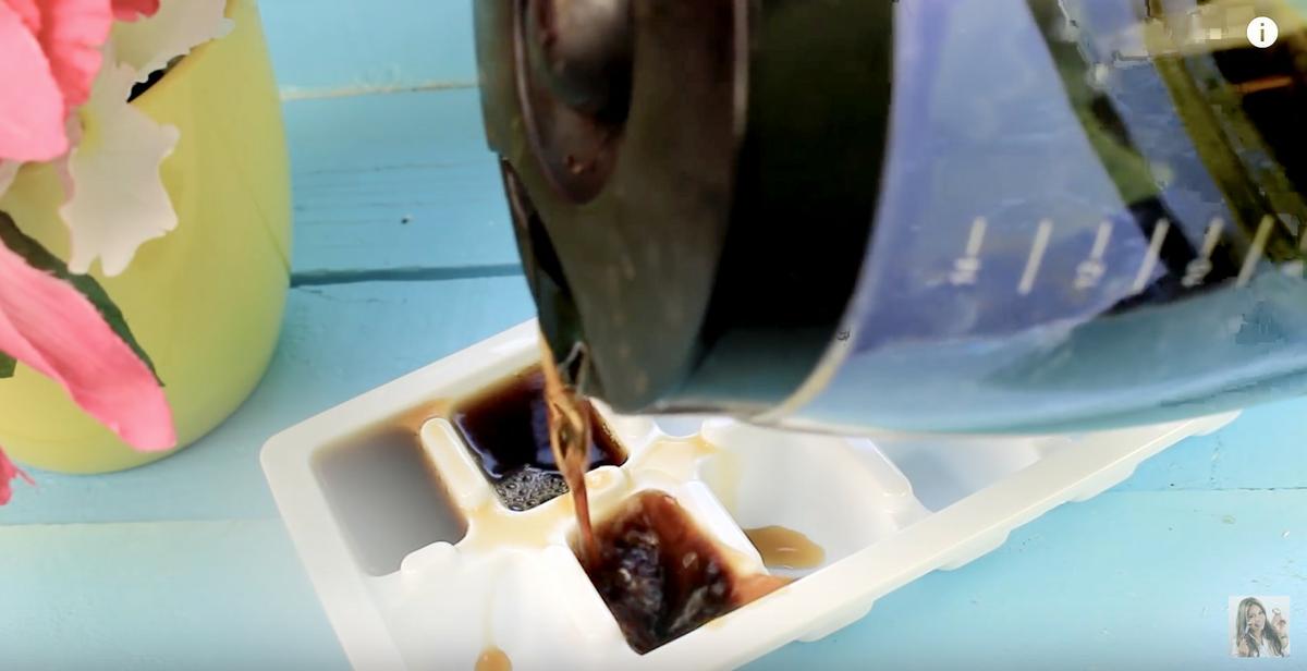 trucos cubeta de hielo con cafe para iced coffee