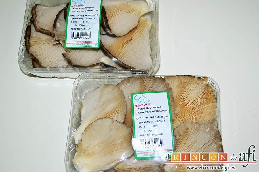 Pechugas de codorniz a la provenzal con setas, preparar las setas