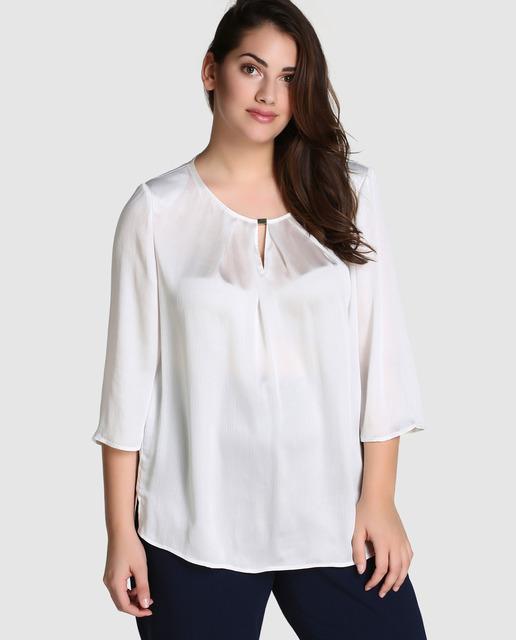 30% descuento Moda Tallas Grandes - blusas blancas tallas grandes