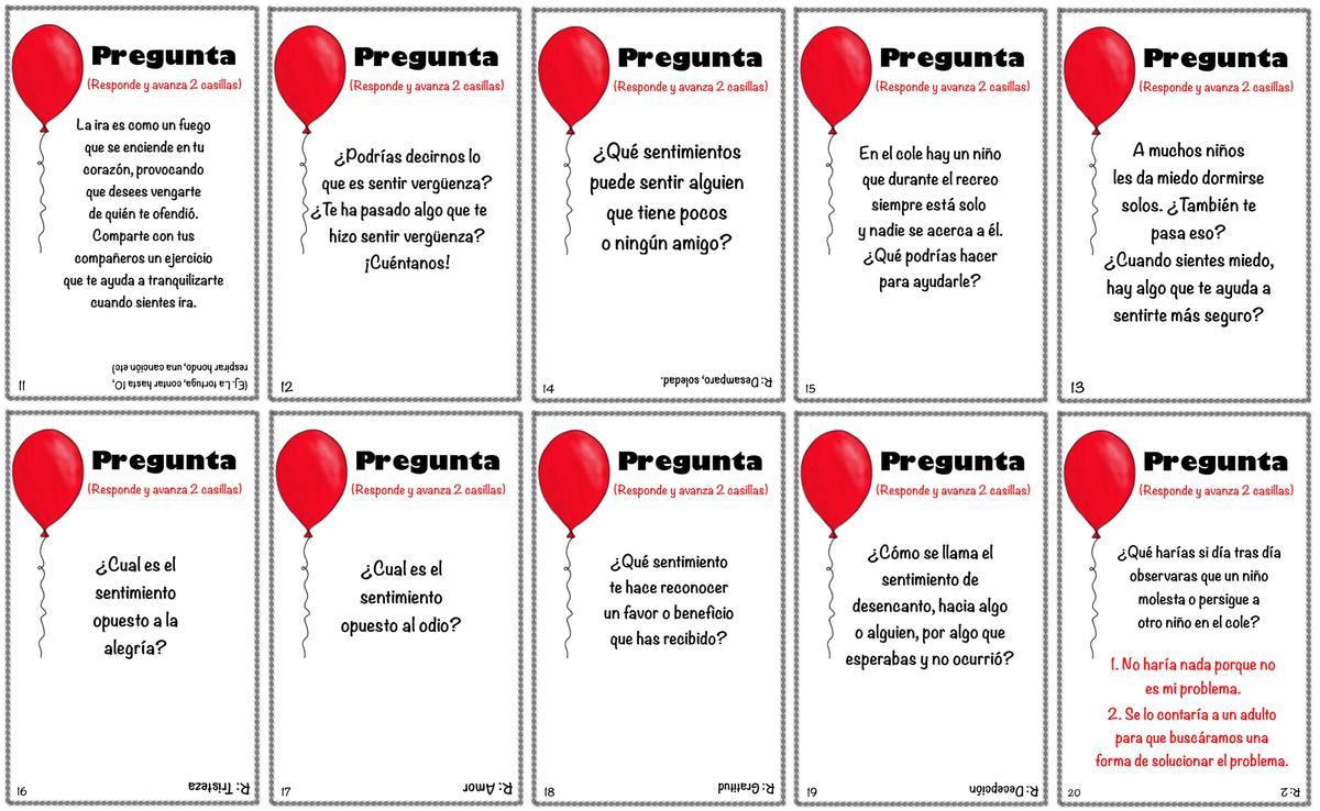 Cartas parchis de las emociones 2