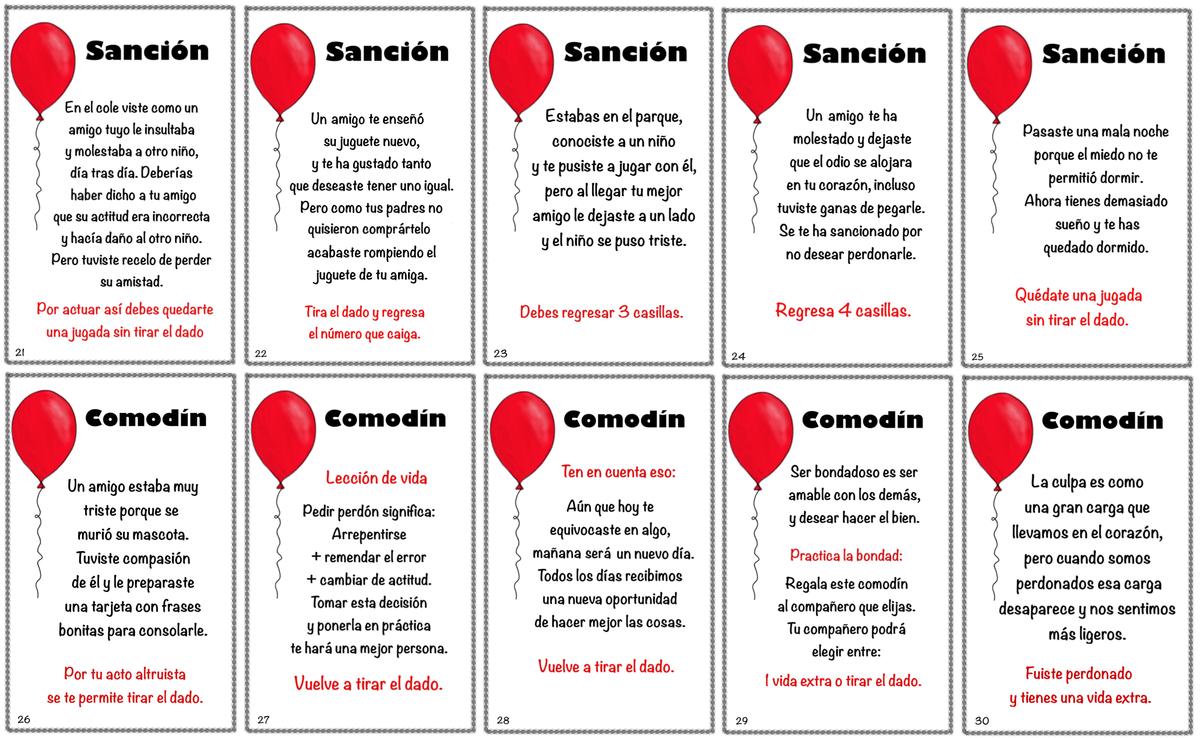 Cartas parchís de las emociones 3