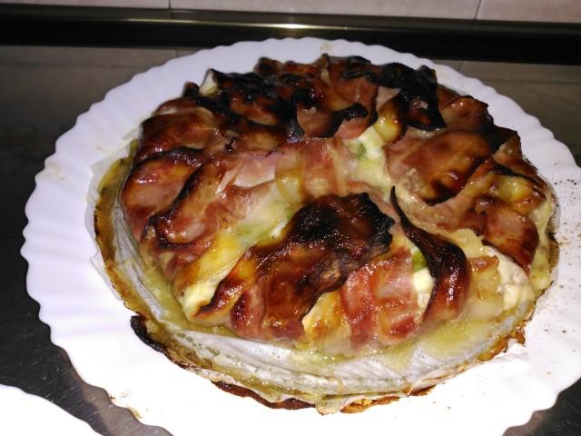 Pastel de carne picada y bacon