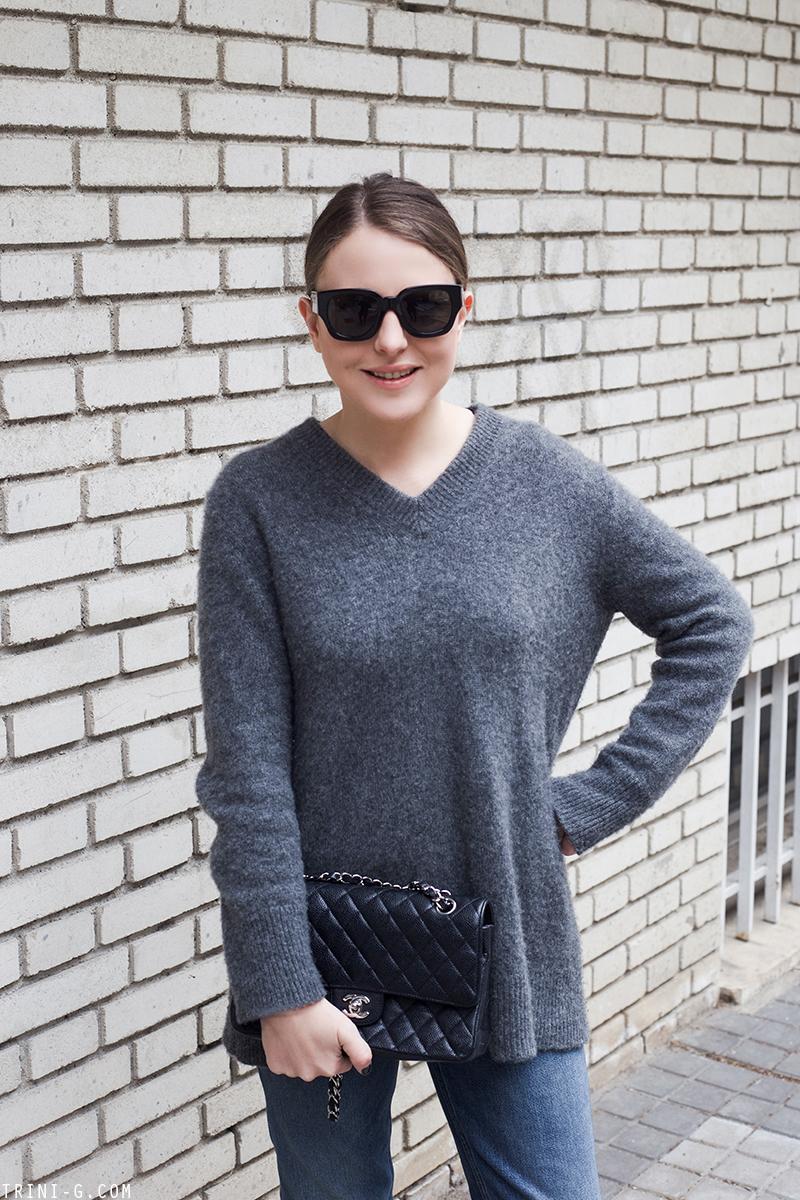 Trini | The Row sweater Acne Studios jeans Manolo Blahnik shoes