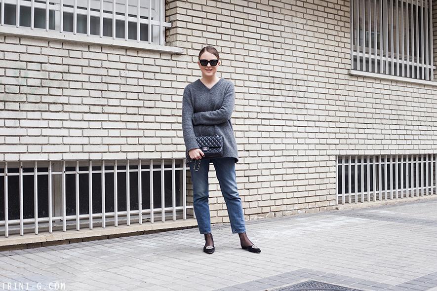 Trini | The Row sweater Acne Studios jeans Manolo Blahnik shoes