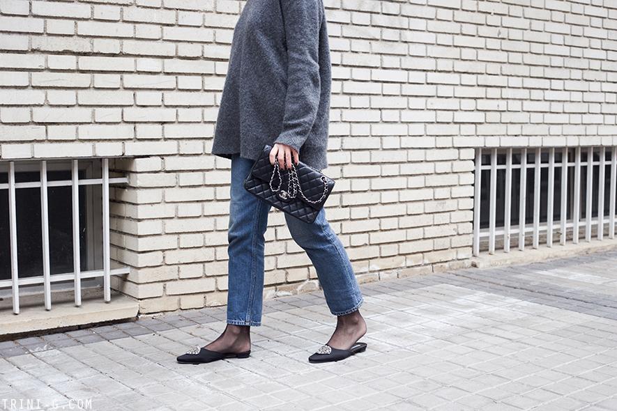 Trini | The Row sweater Acne Studios jeans Manolo Blahnik shoes