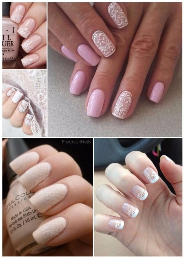 uñas con efecto encaje