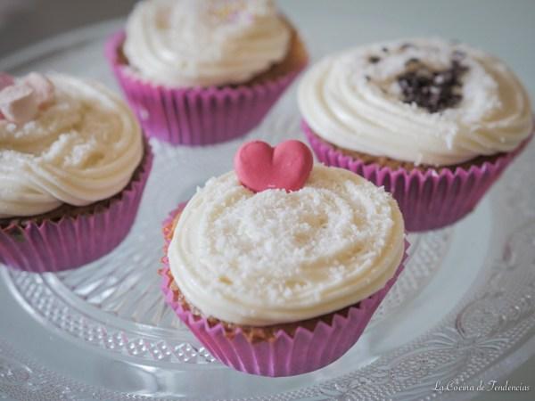Cupcakes de queso y coco
