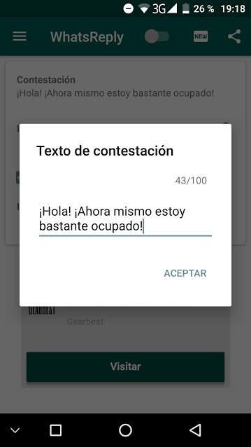 Cómo enviar respuestas automáticas por WhatsApp como programar mensajes automáticos o autoresponder para WhatsApp mediante app de terceros WhatsReply Contestador de WhatsApp para teléfonos móviles Android