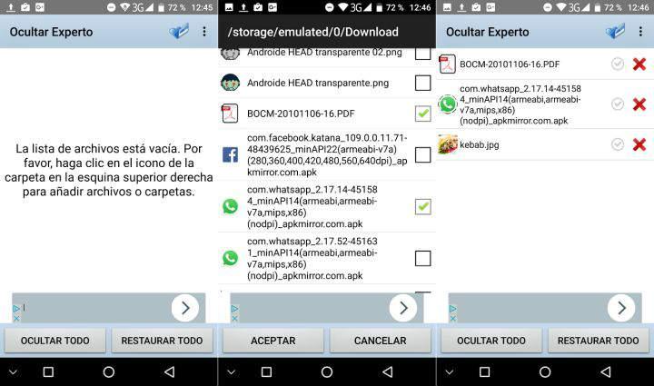 Como ocultar archivos en Android y esconder mis fotos videos documentos audios y ficheros para que nadie los vea mediante el uso de estas apps o trucos para terminales o teléfonos móviles y tabletas Android