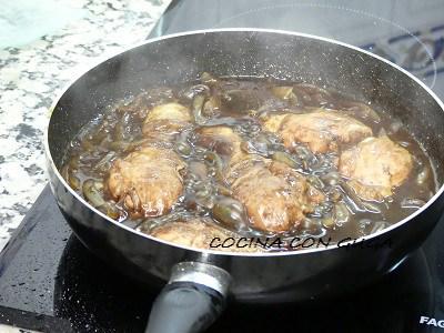 sofrito con el pollo a la coca cola